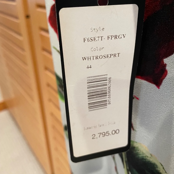 NWT Dolce & Gabbana Dress Mint Green and Red Roses - Picture 12 of 13